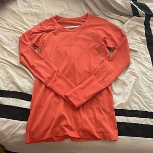 Lululemon 🍋 swiftly tech long sleeve coral size 6